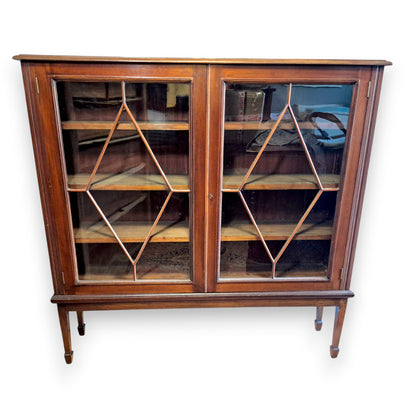 Antique Edwardian Mahogany Astragal Glazed Bookcase c.1900