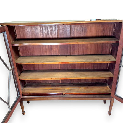 Antique Edwardian Mahogany Astragal Glazed Bookcase c.1900