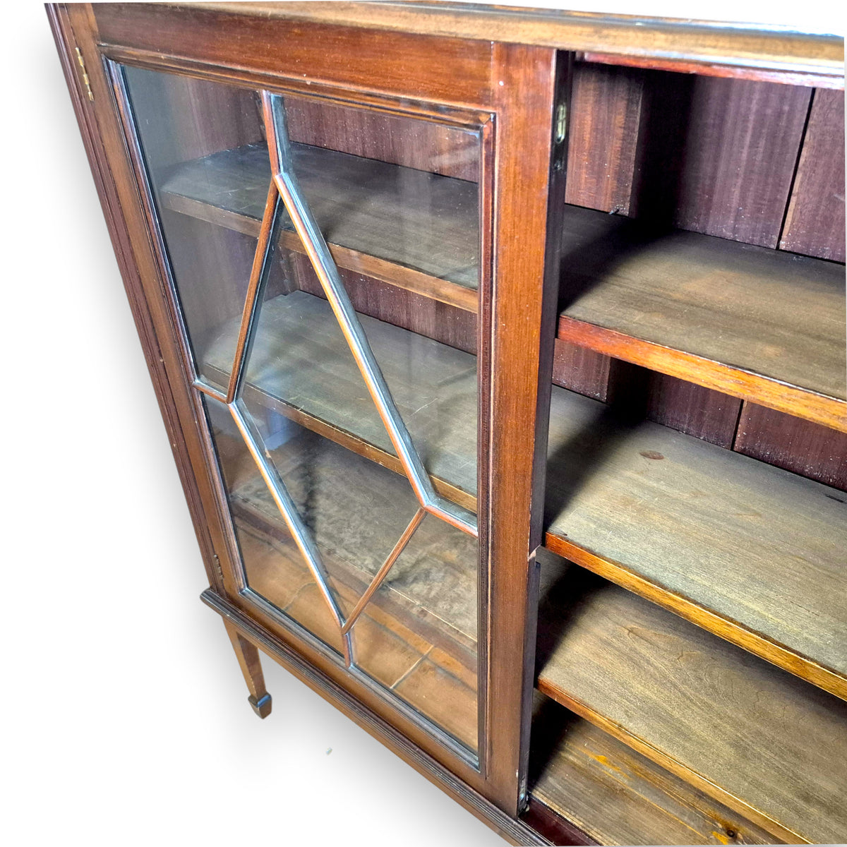 Antique Edwardian Mahogany Astragal Glazed Bookcase c.1900