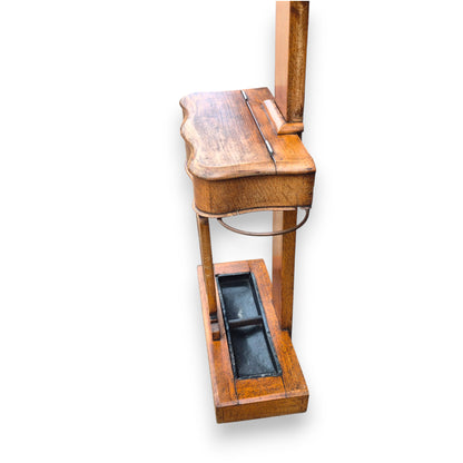 Antique Edwardian Arts & Crafts Oak Hall Stand with Original Mirror c.1900