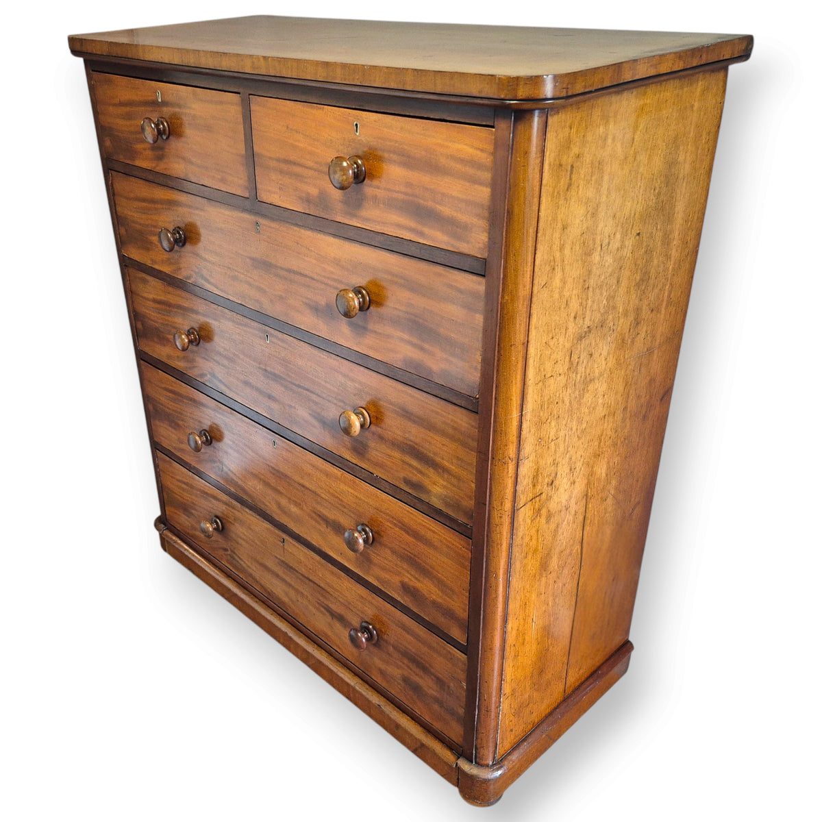 Antique Victorian Mahogany Chest of Drawers by Maple & Co London