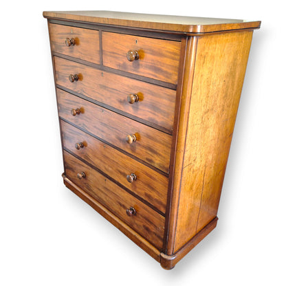 Antique Victorian Mahogany Chest of Drawers by Maple & Co London