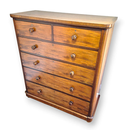Antique Victorian Mahogany Chest of Drawers by Maple & Co London