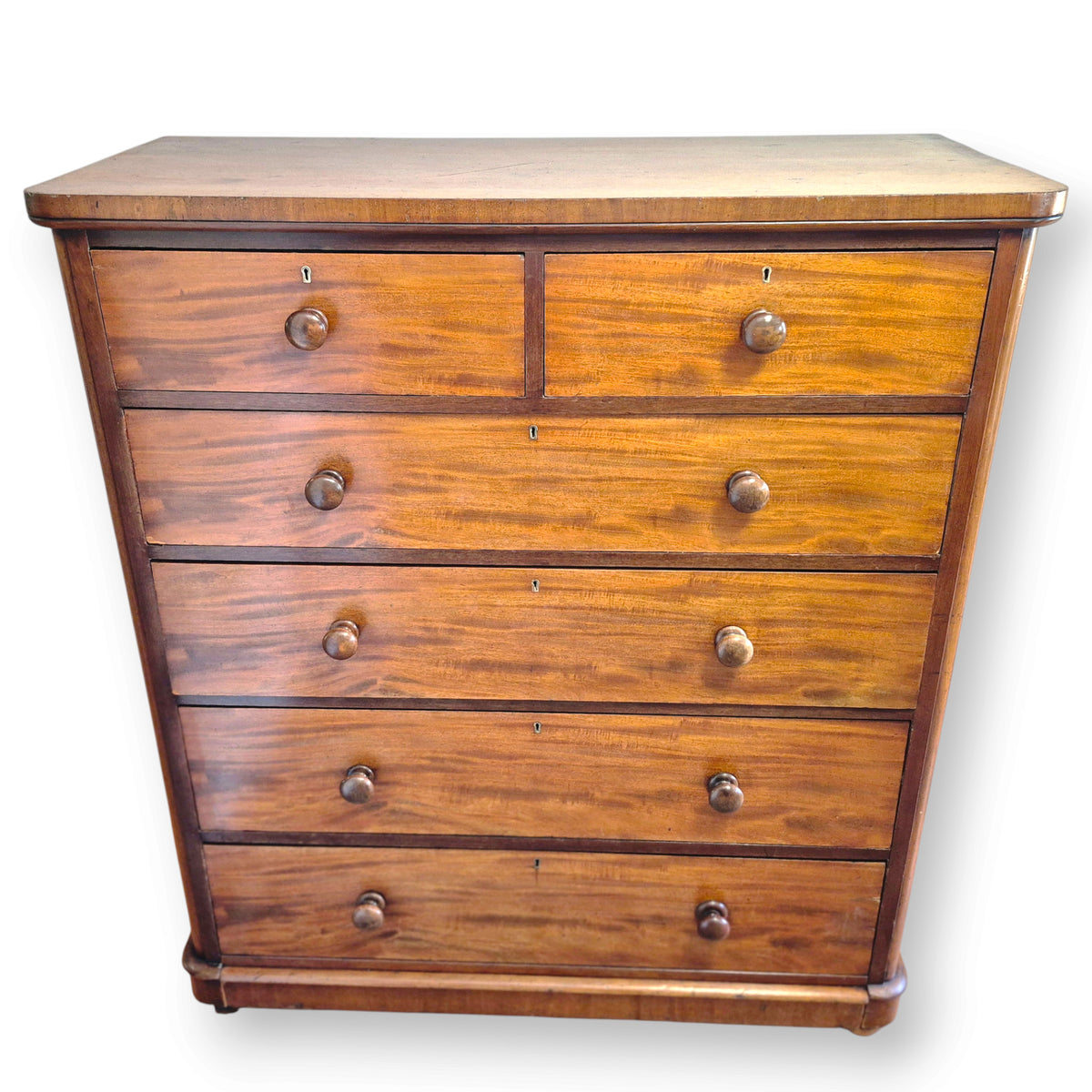 Antique Victorian Mahogany Chest of Drawers by Maple & Co London