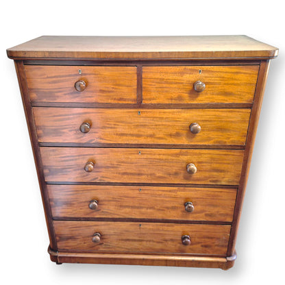 Antique Victorian Mahogany Chest of Drawers by Maple & Co London