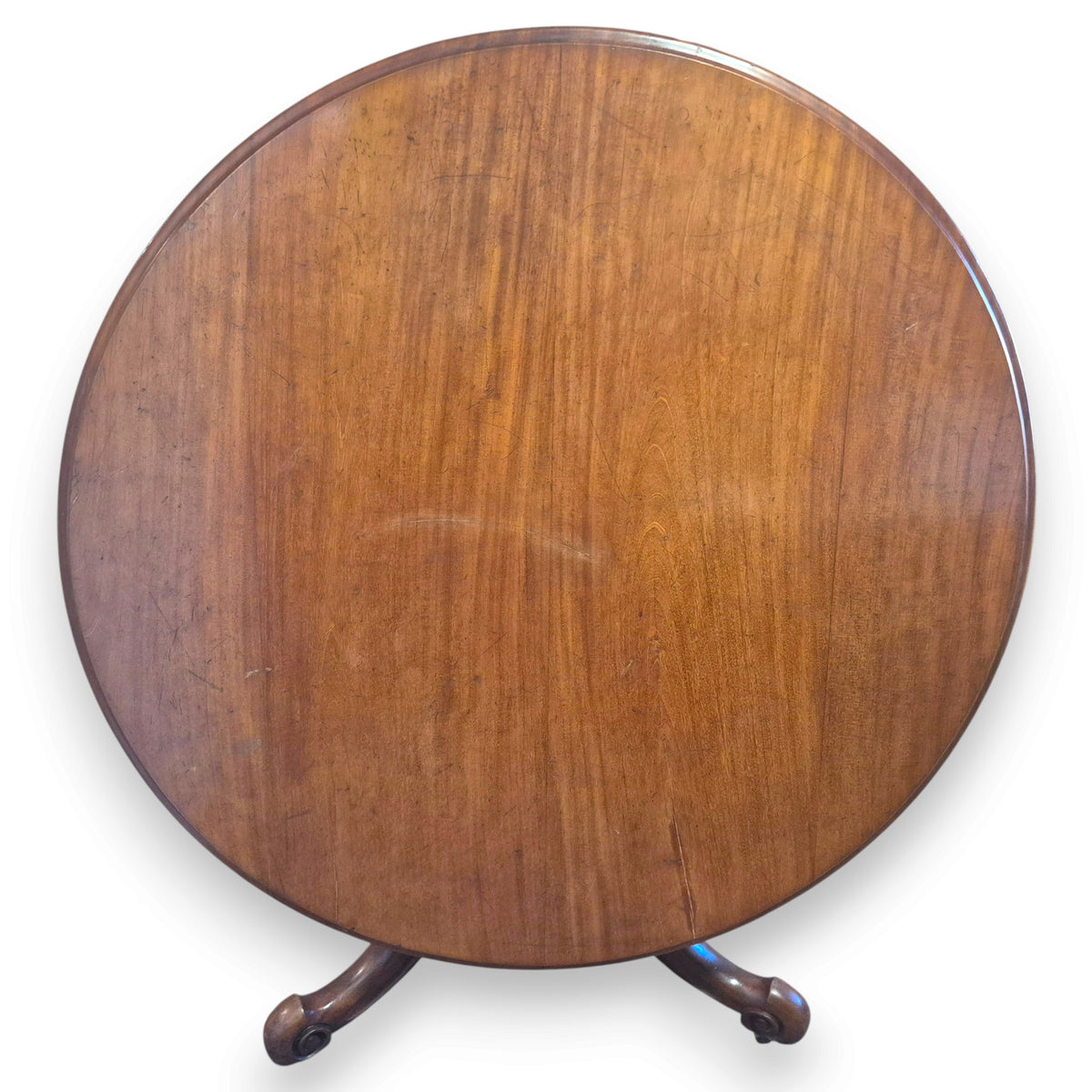 Antique Victorian Mahogany Circular Tilt-Top Breakfast Table