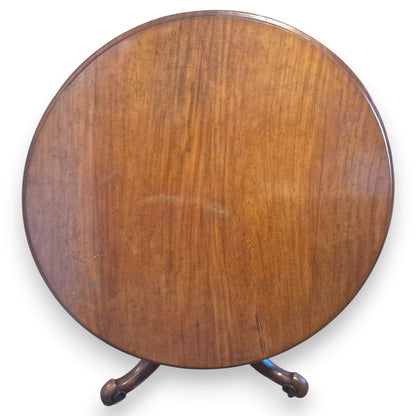 Antique Victorian Mahogany Circular Tilt-Top Breakfast Table