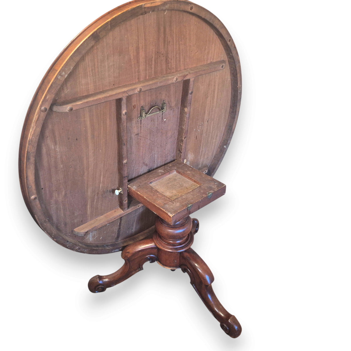 Antique Victorian Mahogany Circular Tilt-Top Breakfast Table