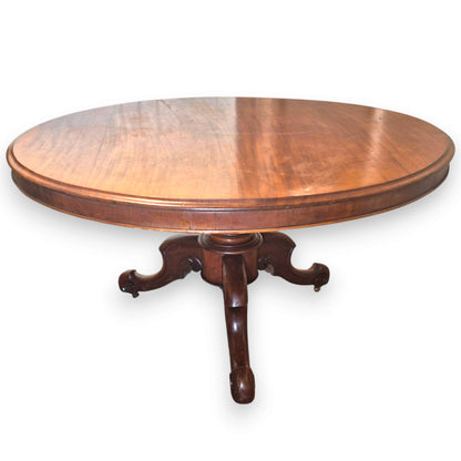 Antique Victorian Mahogany Circular Tilt-Top Breakfast Table