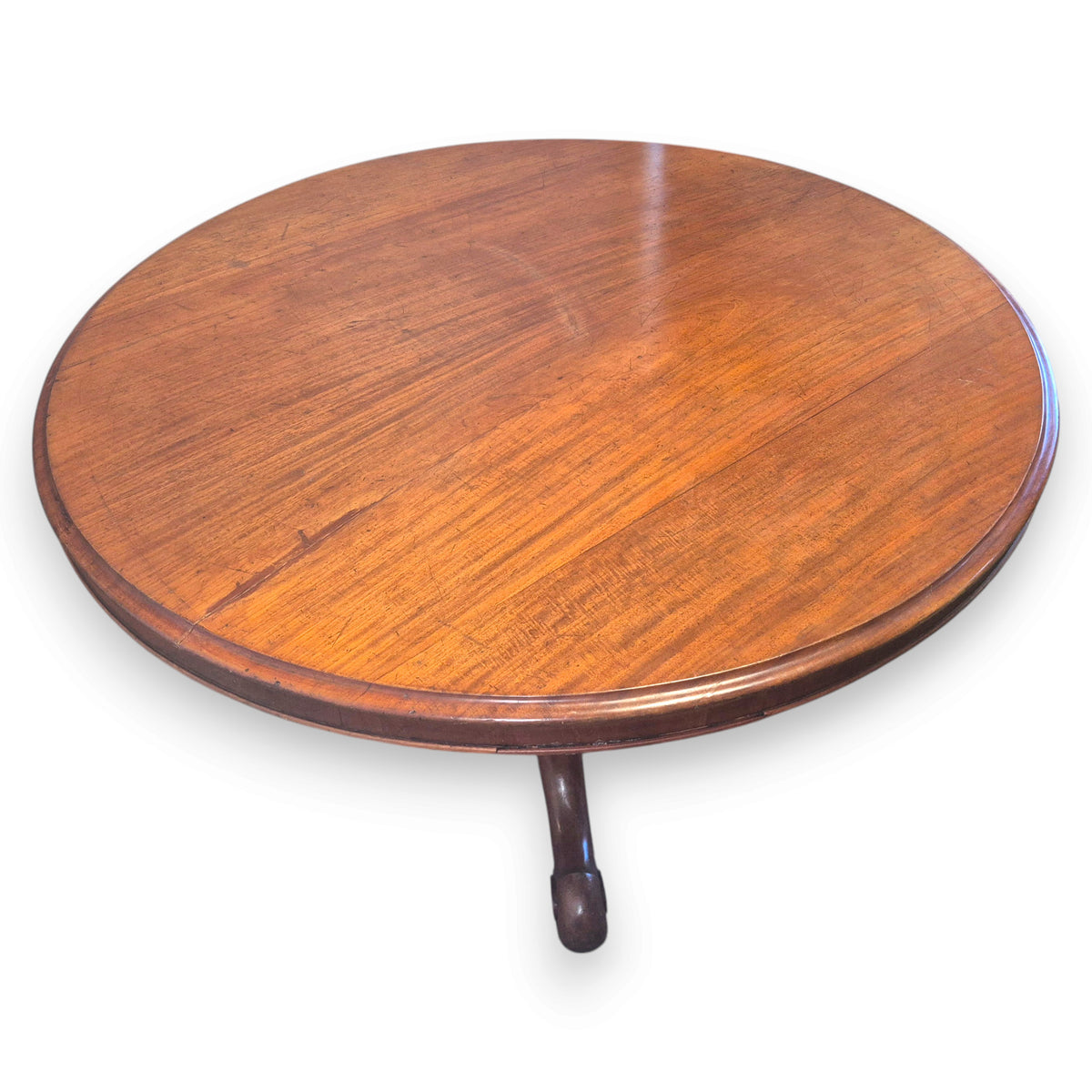 Antique Victorian Mahogany Circular Tilt-Top Breakfast Table