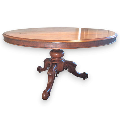 Antique Victorian Mahogany Circular Tilt-Top Breakfast Table
