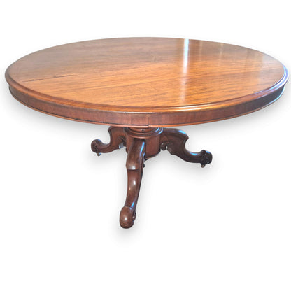 Antique Victorian Mahogany Circular Tilt-Top Breakfast Table