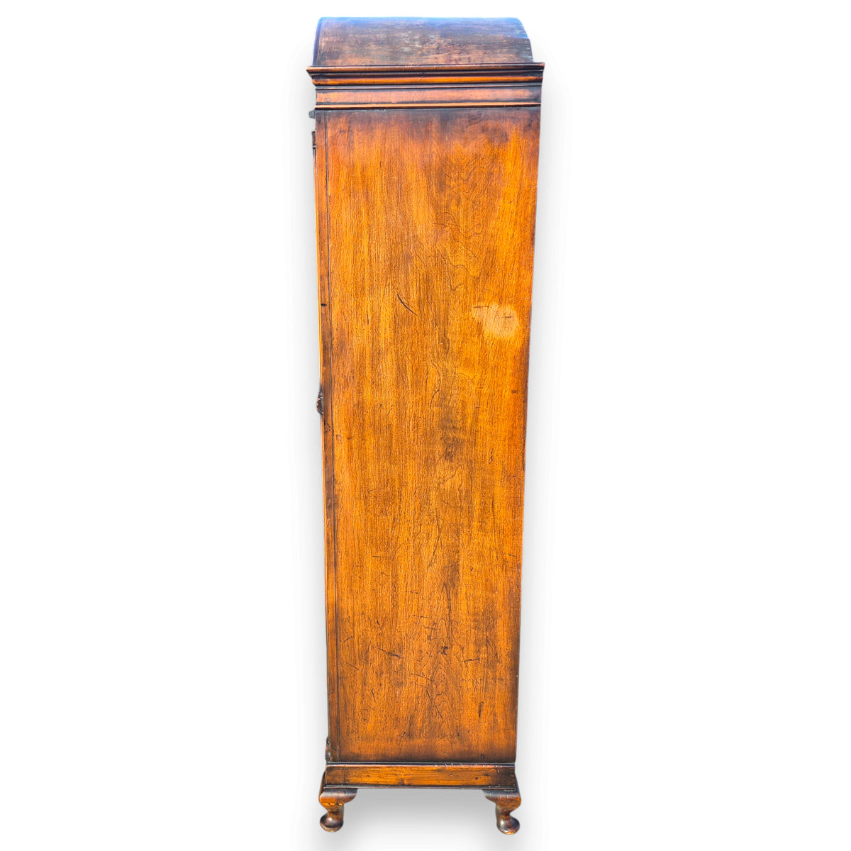 Late Victorian Burr Walnut Double Wardrobe with Arched Top