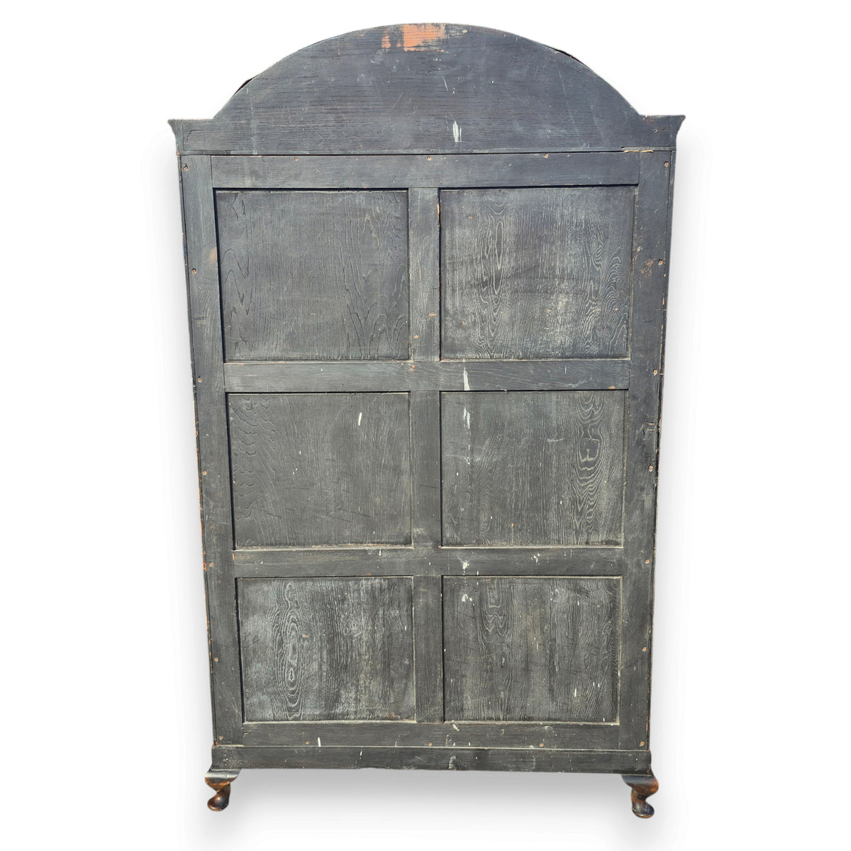 Late Victorian Burr Walnut Double Wardrobe with Arched Top