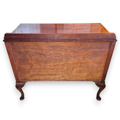 Antique Mahogany Sideboard – Queen Anne Revival Side Cabinet