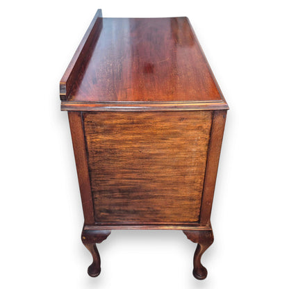 Antique Mahogany Sideboard – Queen Anne Revival Side Cabinet