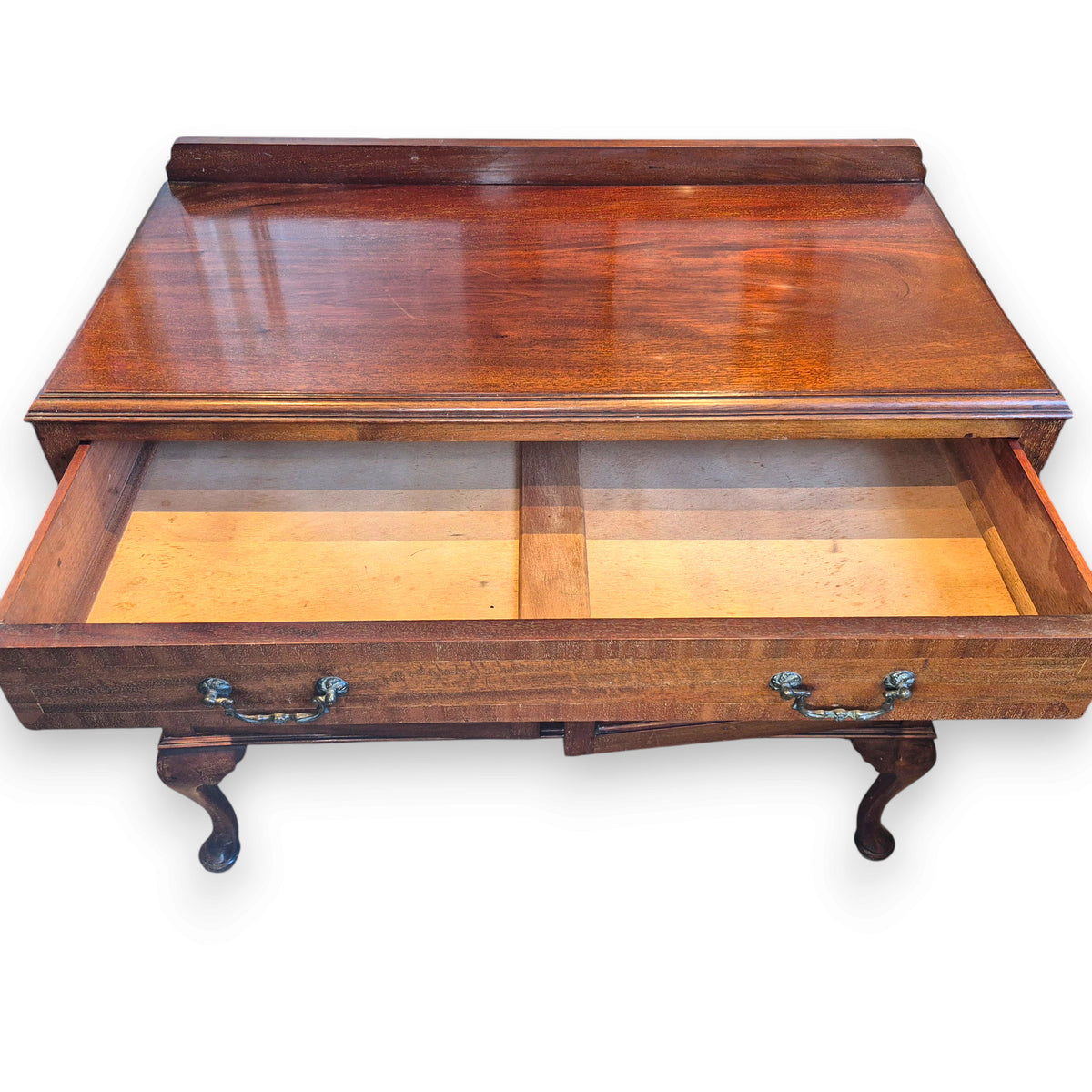 Antique Mahogany Sideboard – Queen Anne Revival Side Cabinet