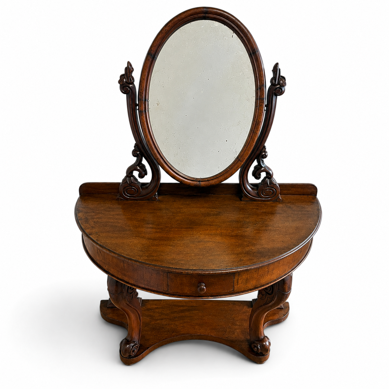 Victorian Mahogany Duchess Dressing Table with Oval Mirror
