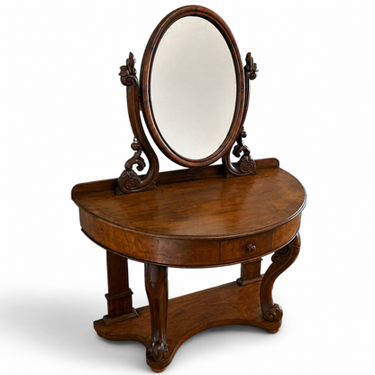 Victorian Mahogany Duchess Dressing Table with Oval Mirror