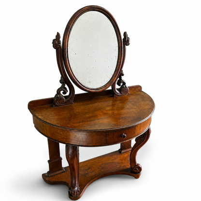 Victorian Mahogany Duchess Dressing Table with Oval Mirror
