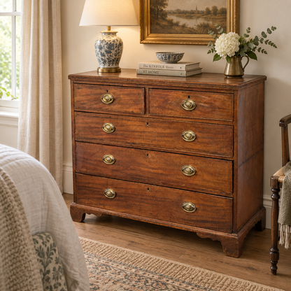Antique 19th Century Mahogany Chest of Drawers – Georgian Victorian