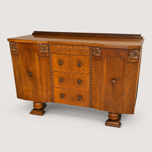 Art Deco Tiger Oak Sideboard by Charles Burt Ltd London c.1930