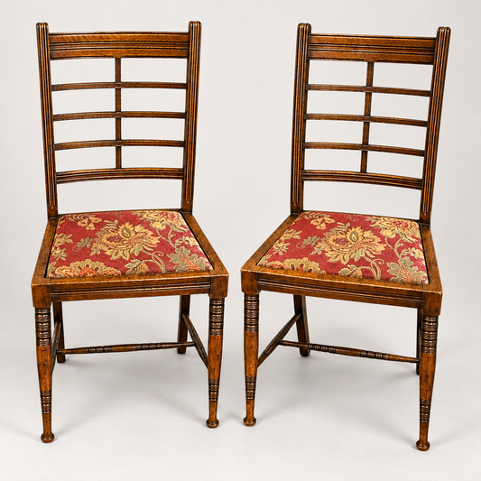 Pair of Antique Arts & Crafts Side Chairs c.1900