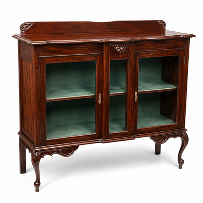 Vintage Chippendale Style Mahogany Display Cabinet – Early 20th Century