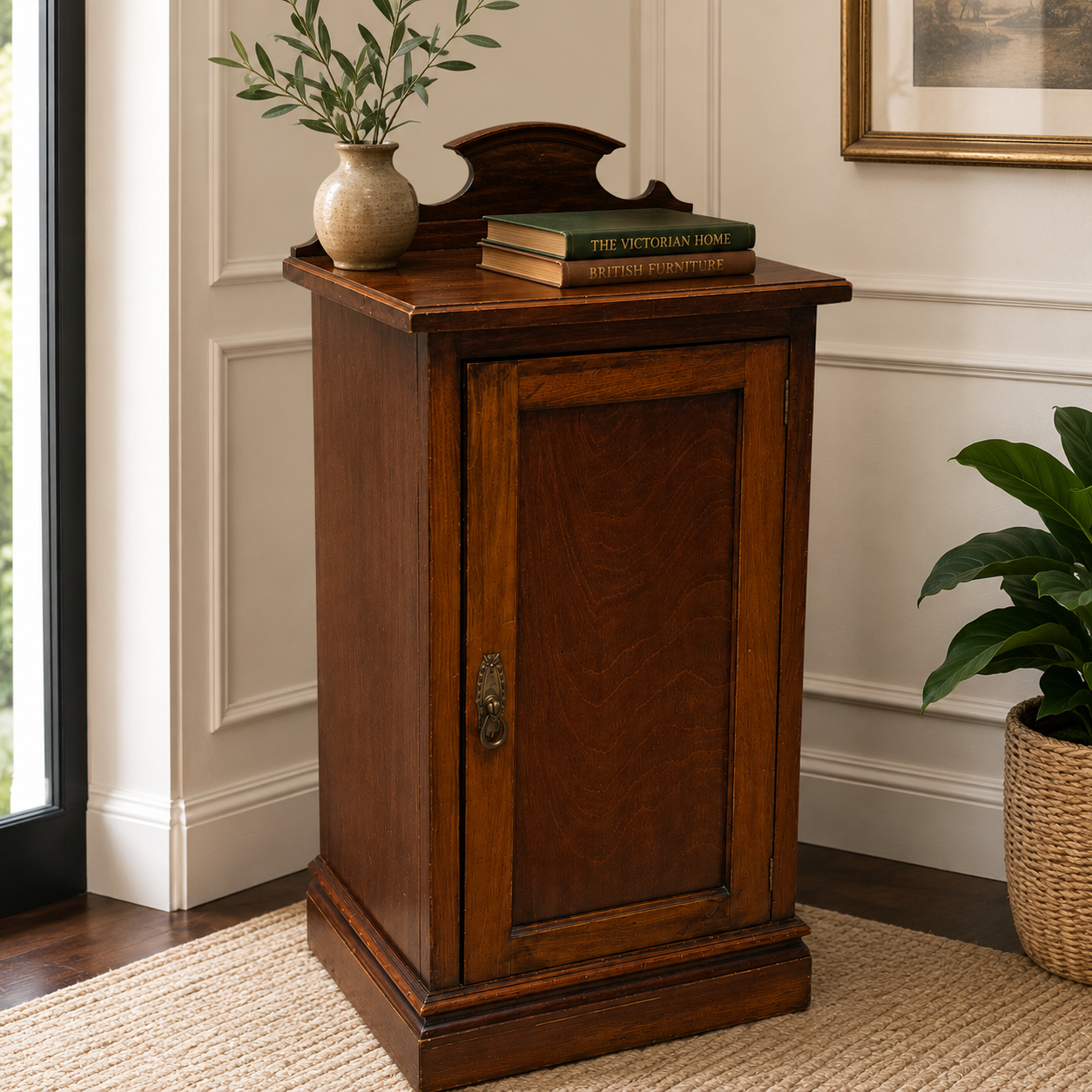 Antique Edwardian Mahogany Bedside Pot Cupboard Cabinet Nightstand c1900