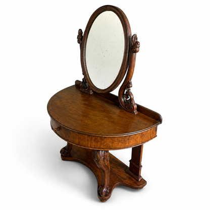 Victorian Mahogany Duchess Dressing Table with Oval Mirror