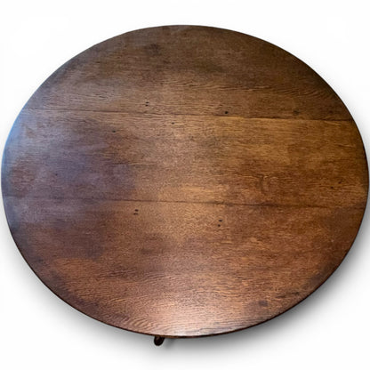 Antique Georgian Oak Tilt Top Tripod Table