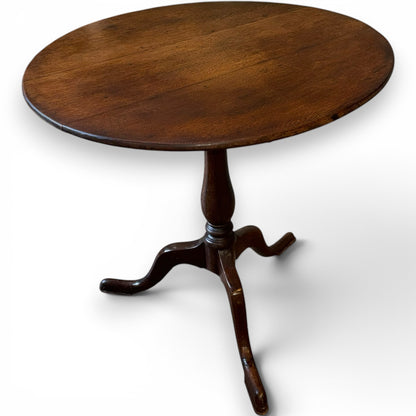 Antique Georgian Oak Tilt Top Tripod Table