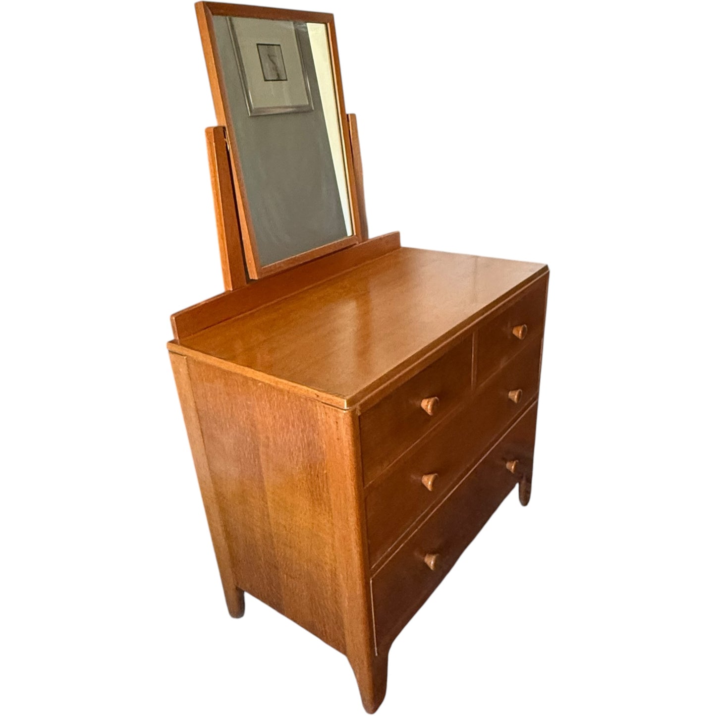 Vintage Lebetkin Mid Century Dressing Table With Mirror Chest Of Drawers