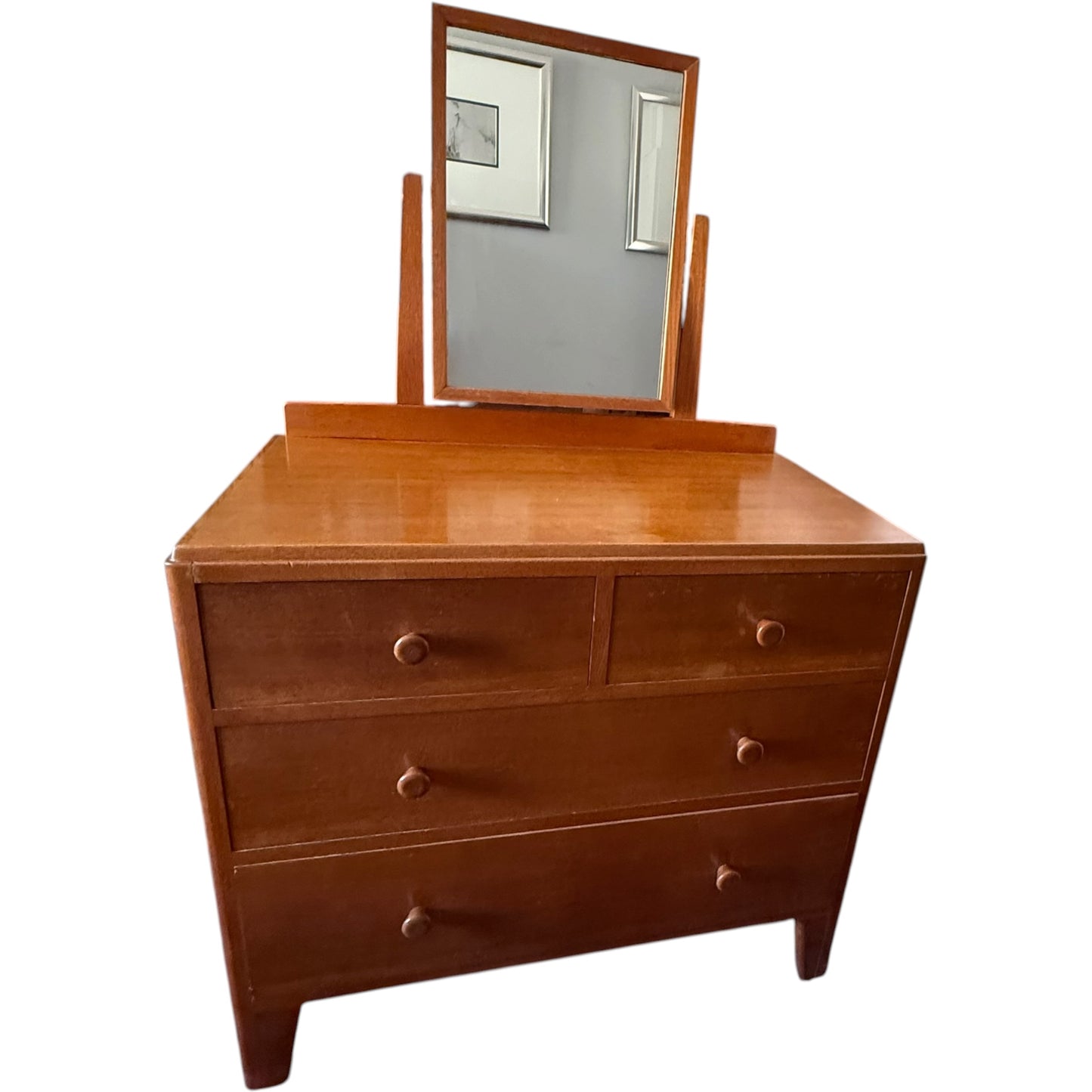 Vintage Lebetkin Mid Century Dressing Table With Mirror Chest Of Drawers
