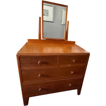 Vintage Lebetkin Mid Century Dressing Table With Mirror Chest Of Drawers