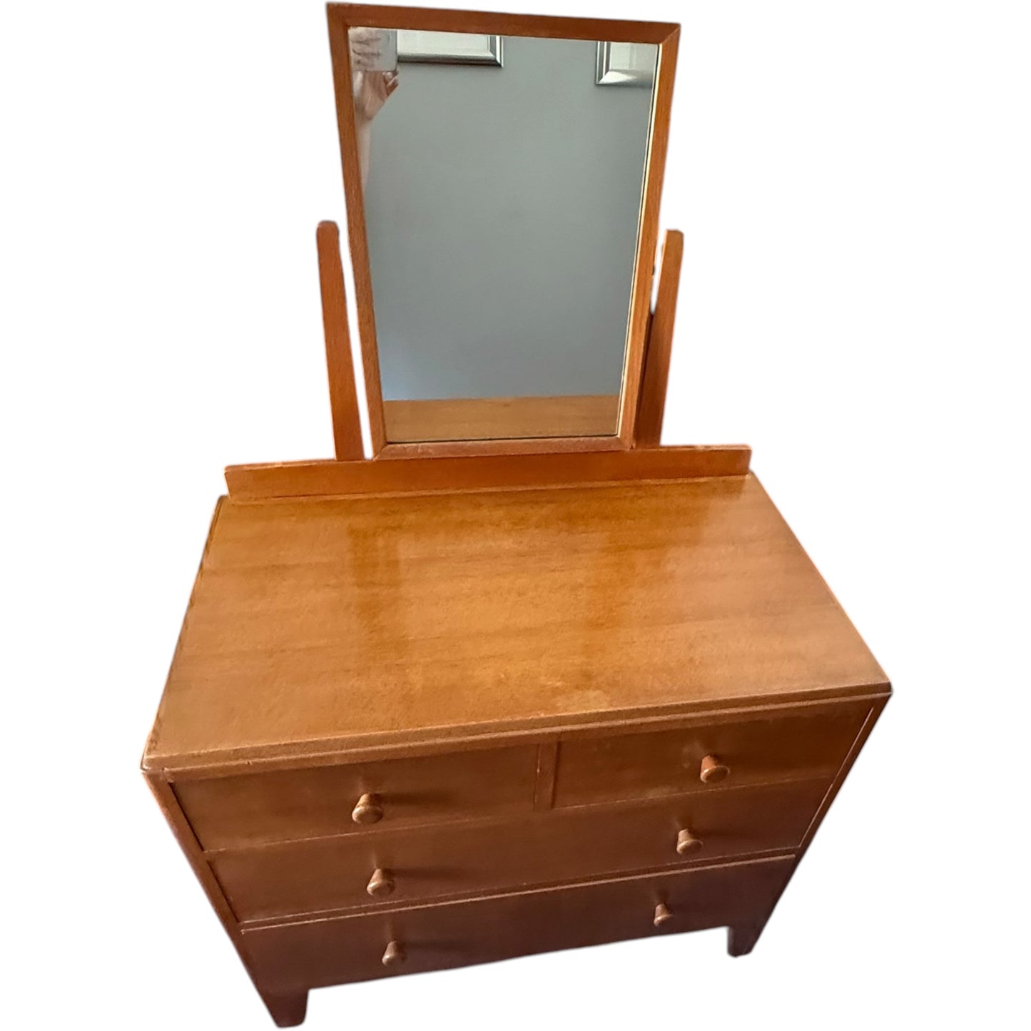 Vintage Lebetkin Mid Century Dressing Table With Mirror Chest Of Drawers