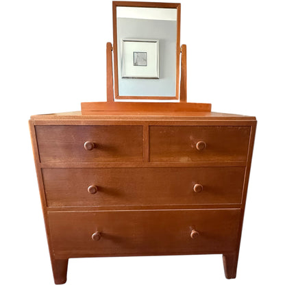 Vintage Lebetkin Mid Century Dressing Table With Mirror Chest Of Drawers