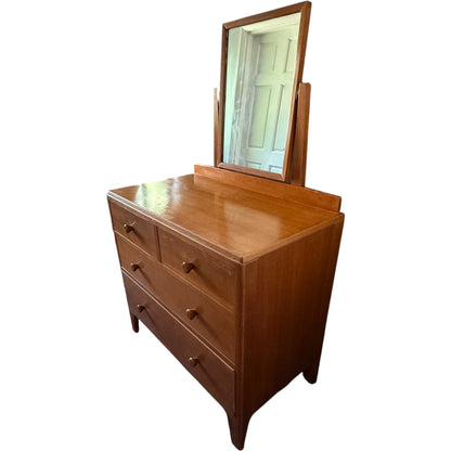 Vintage Lebetkin Mid Century Dressing Table With Mirror Chest Of Drawers