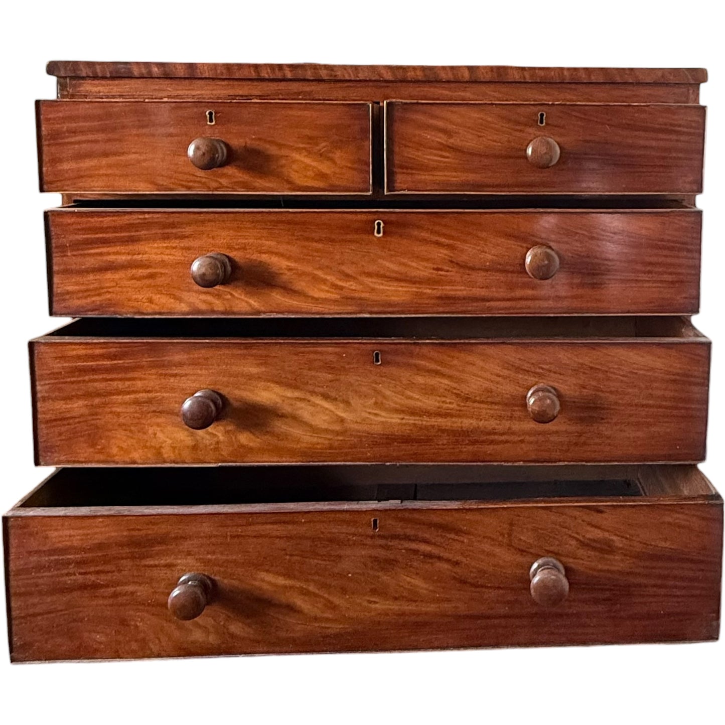 Antique Regency Early Victorian Mahogany Chest Of Drawers c1830–1850
