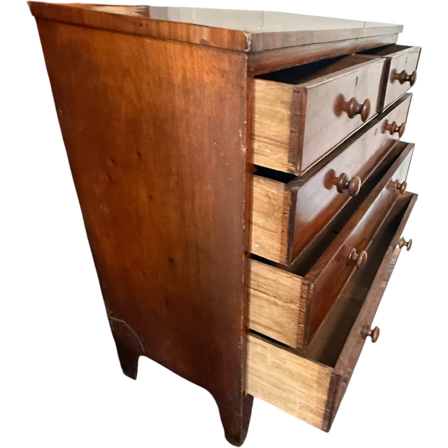 Antique Regency Early Victorian Mahogany Chest Of Drawers c1830–1850