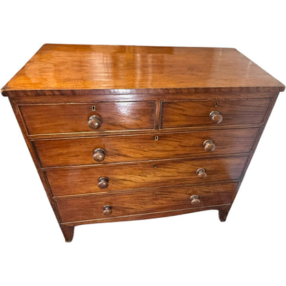 Antique Regency Early Victorian Mahogany Chest Of Drawers c1830–1850