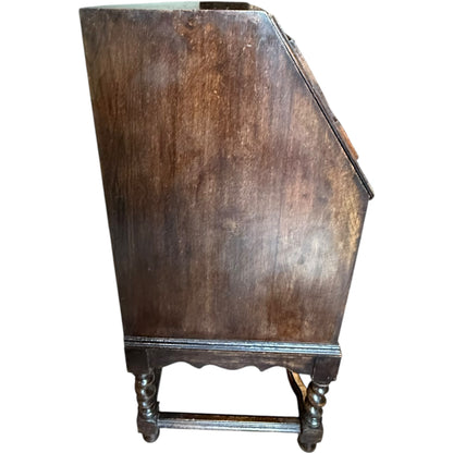 Antique Victorian Jacobean Revival Oak Bureau c.1890–1910