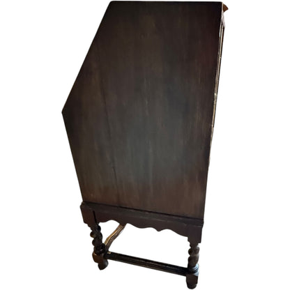 Antique Victorian Jacobean Revival Oak Bureau c.1890–1910