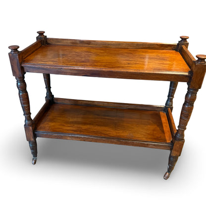 Victorian Walnut Dumb Waiter Hostess Trolley