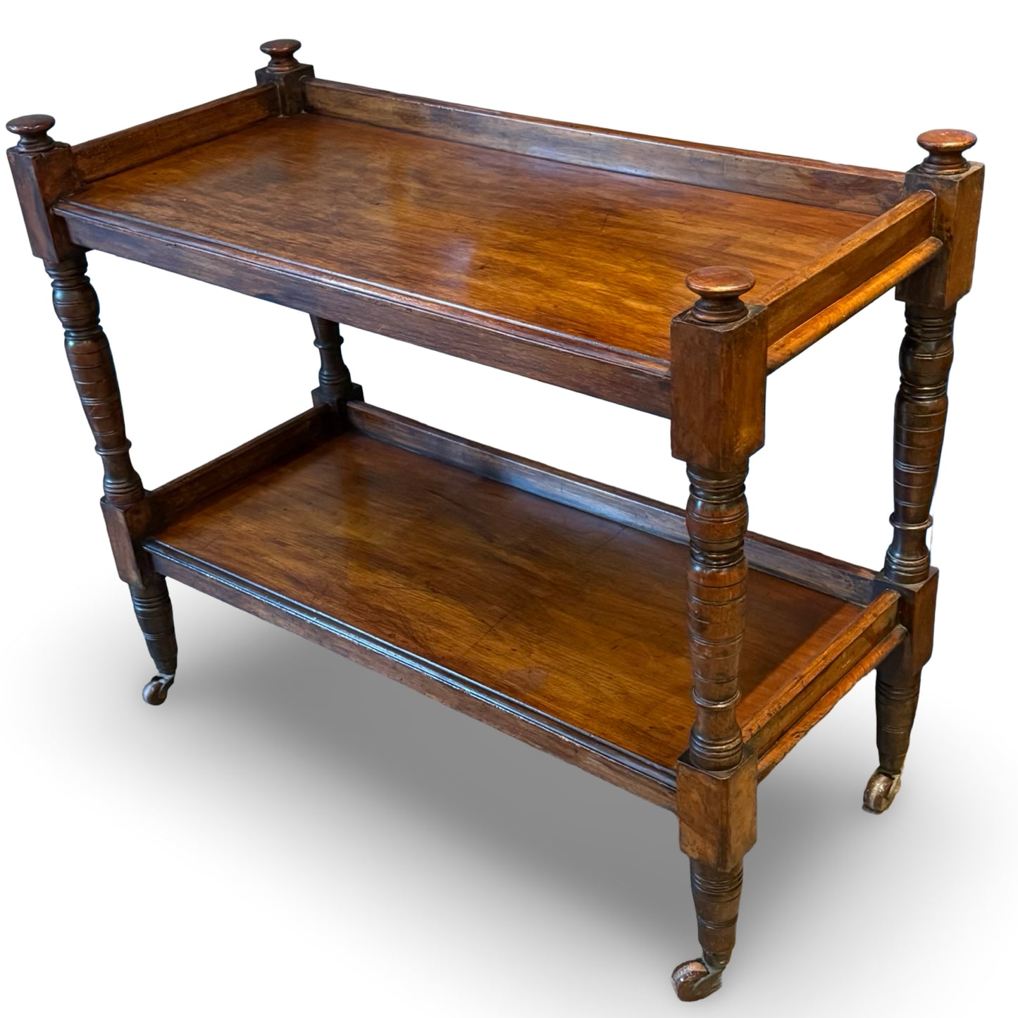 Victorian Walnut Dumb Waiter Hostess Trolley