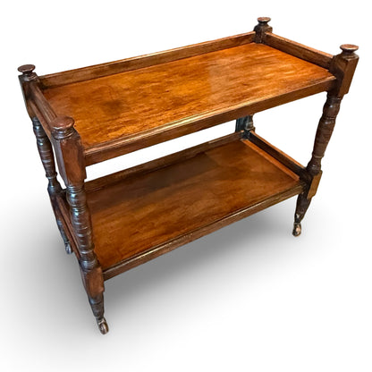 Victorian Walnut Dumb Waiter Hostess Trolley
