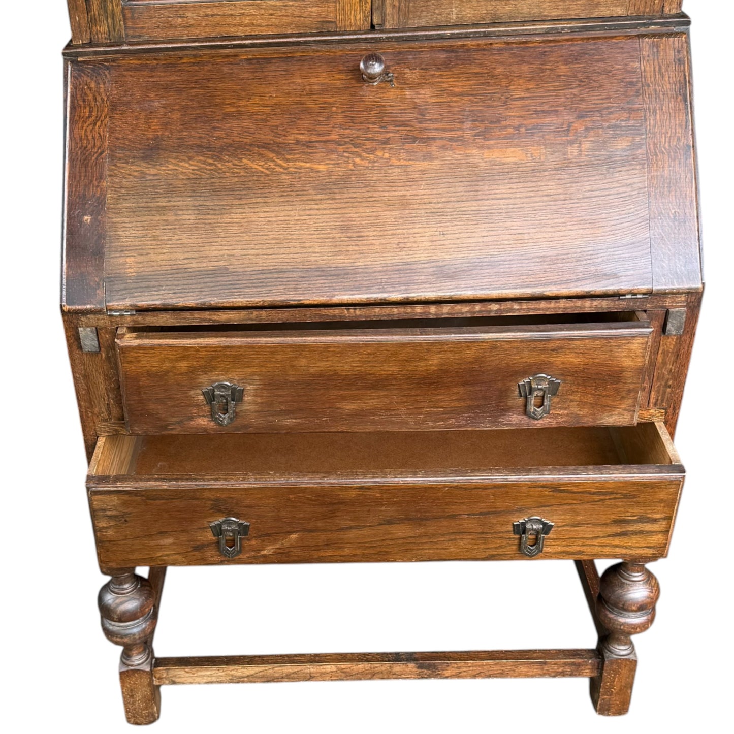 Antique Oak Bureau Bookcase