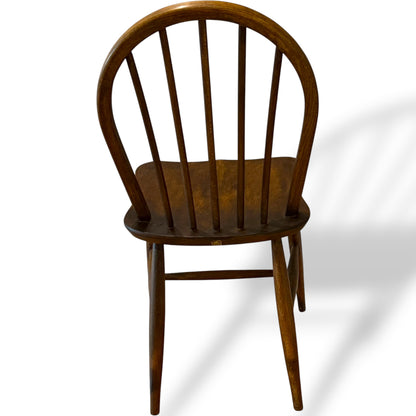 Vintage Ercol Windsor Dining Chair in Dark Finish | Elm Seat & Beech Frame | Mid Century British Furniture