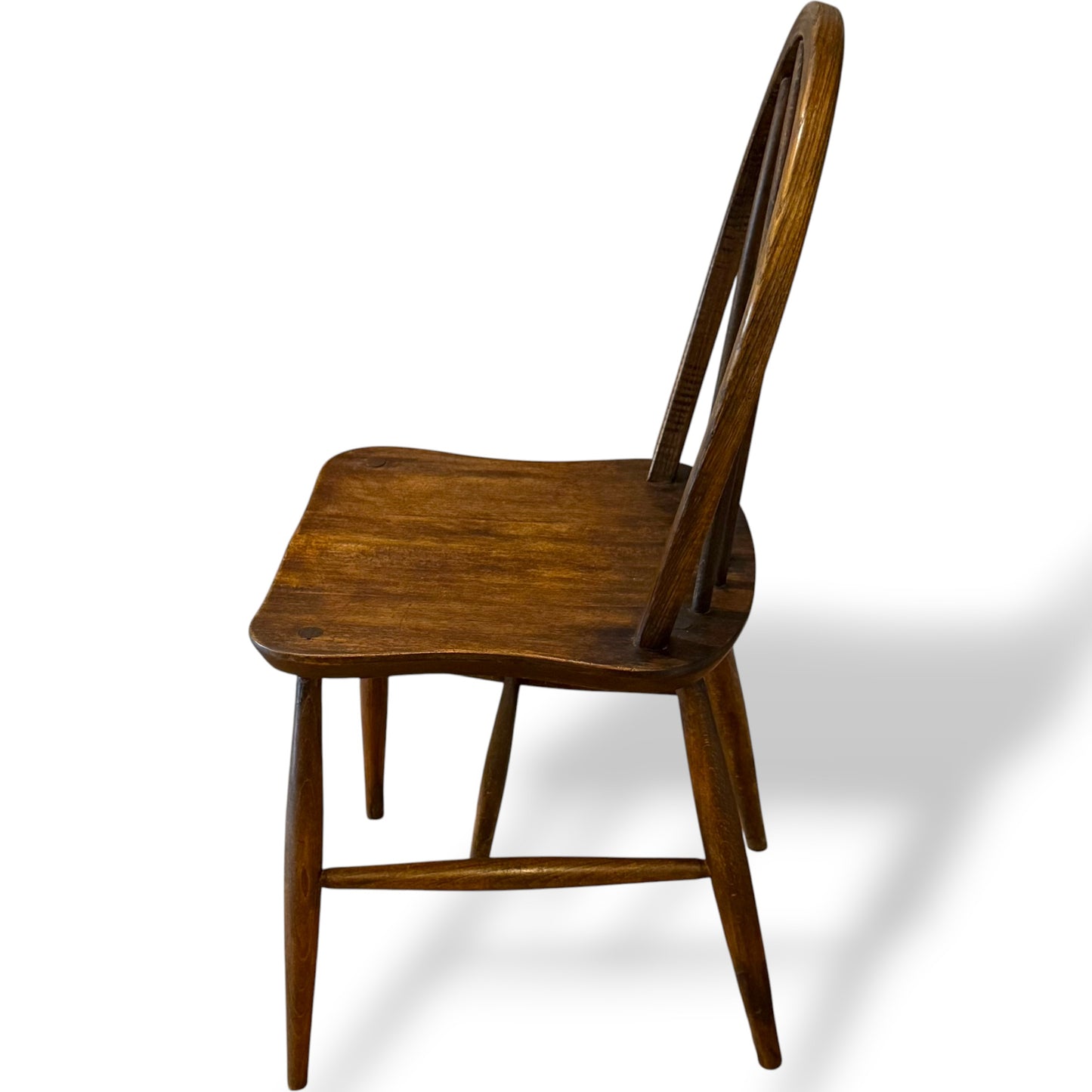 Vintage Ercol Windsor Dining Chair in Dark Finish | Elm Seat & Beech Frame | Mid Century British Furniture