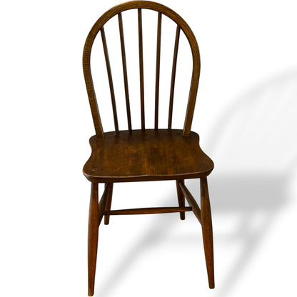 Vintage Ercol Windsor Dining Chair in Dark Finish | Elm Seat & Beech Frame | Mid Century British Furniture